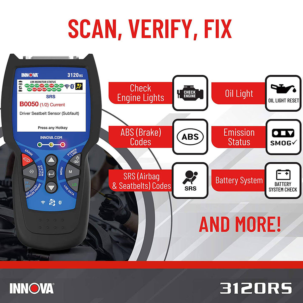Bluetooth Code Reader Vehicle Diagnostic Scan Tool L175647