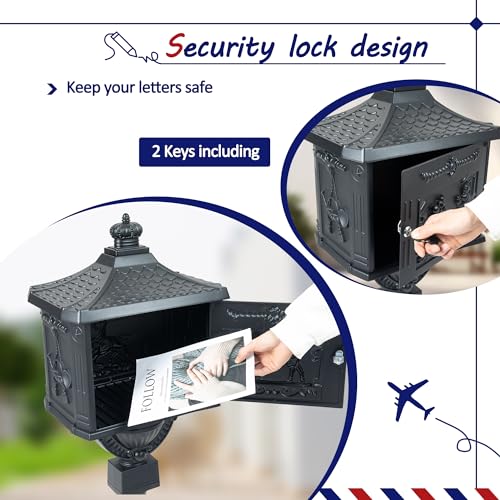 White Cast Aluminum Locking Parcel Mailbox C639149