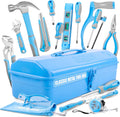 33 Piece Blue Tool Kit Set with Metal Box K41459