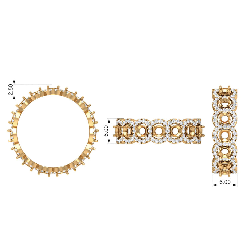 3.25 CT Created Emerald and Zircon Eternity Ring, 925 Sterling Silver, US 4.00 P84093
