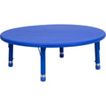 45'' Round Height Adjustable Blue Plastic Activity Table M1202