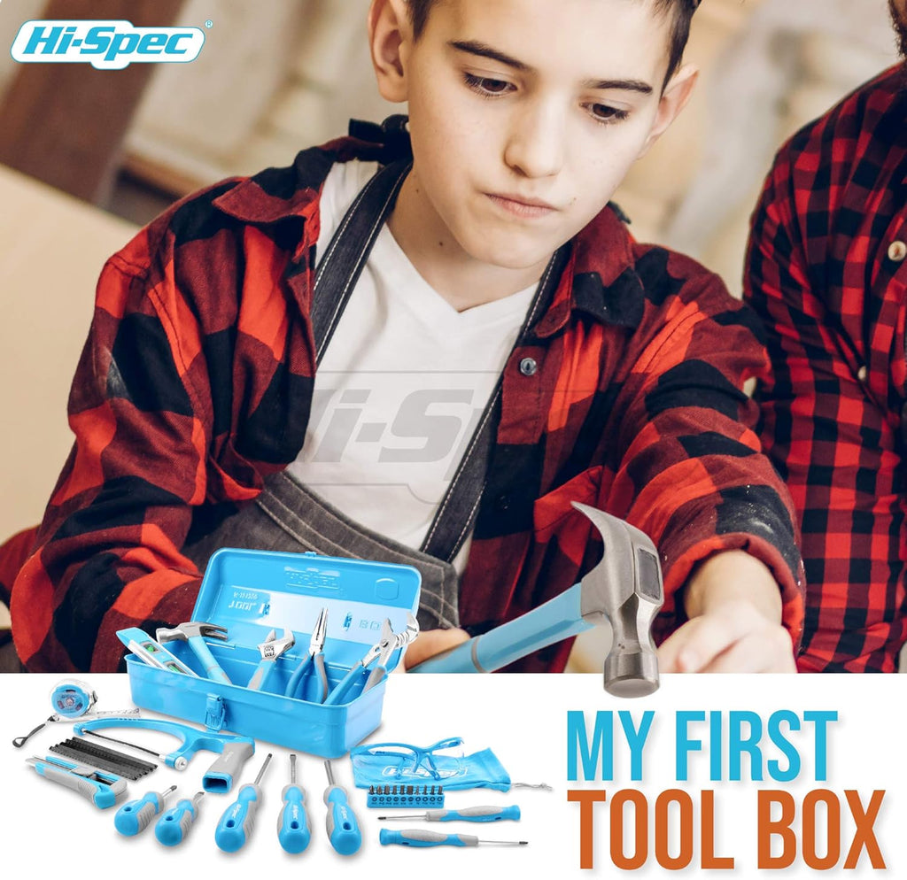 33 Piece Blue Tool Kit Set with Metal Box K41459