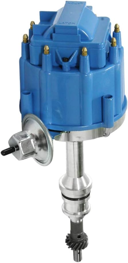 HEI Ignition Distributor for Small Block Ford 351W 5.8L 8 Cylinder with Blue Cap Pack of 2 H7943
