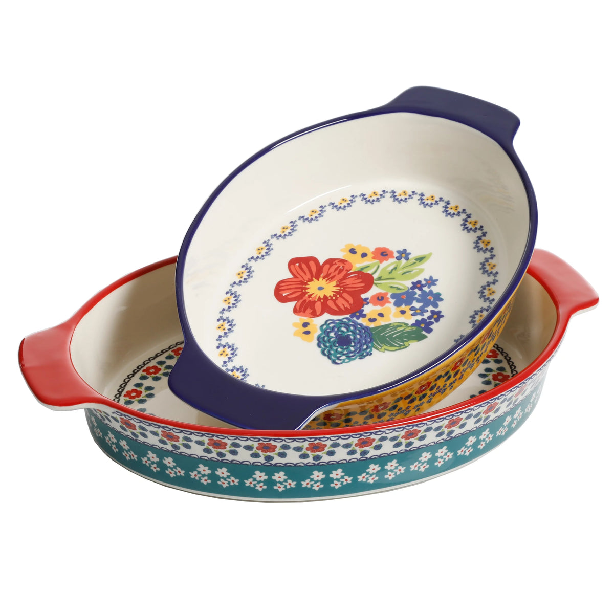 2-Piece Ceramic Oval Baking Dish Q3857