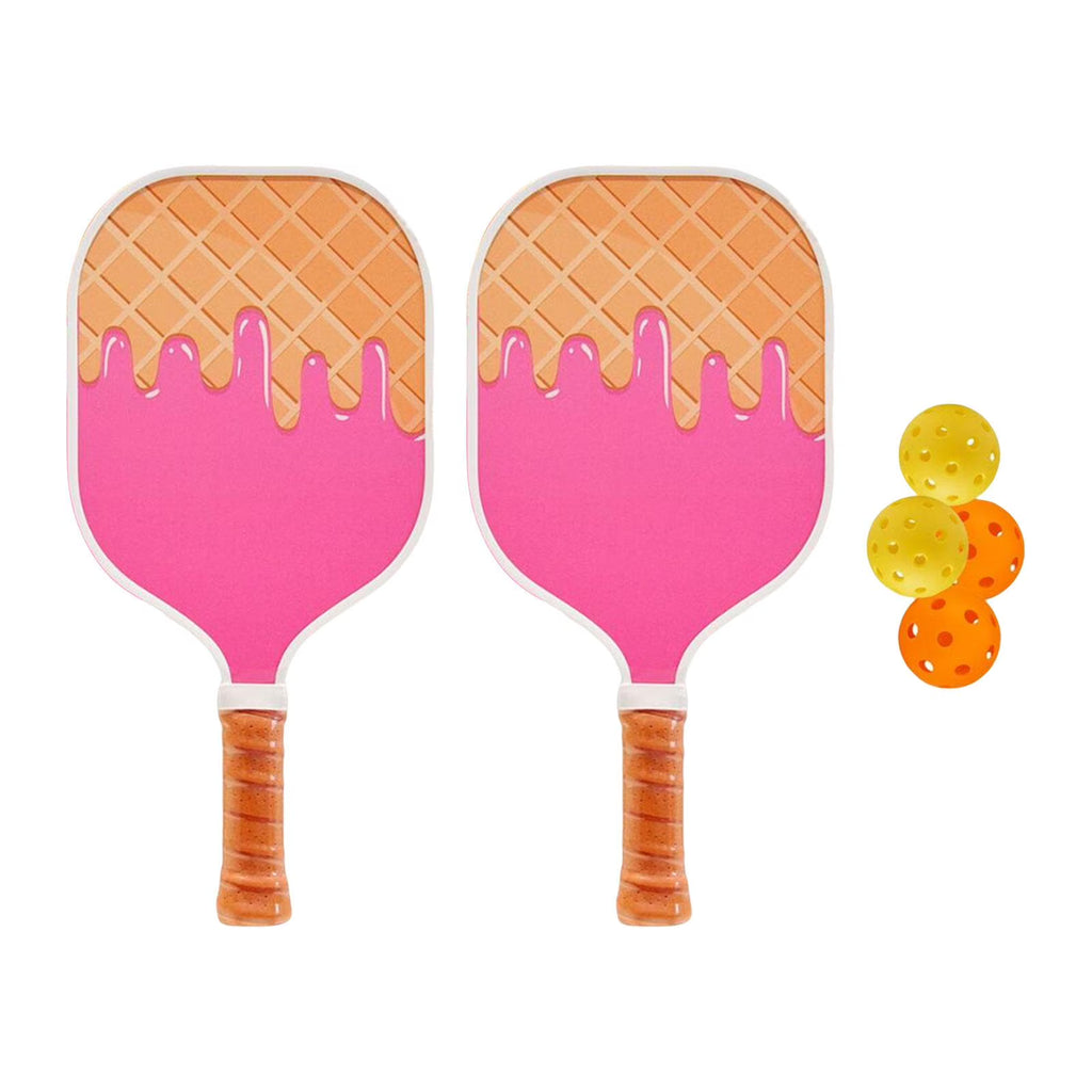 Pickleball Paddle Set with 4 Pickleballs Comfort Grips H521973