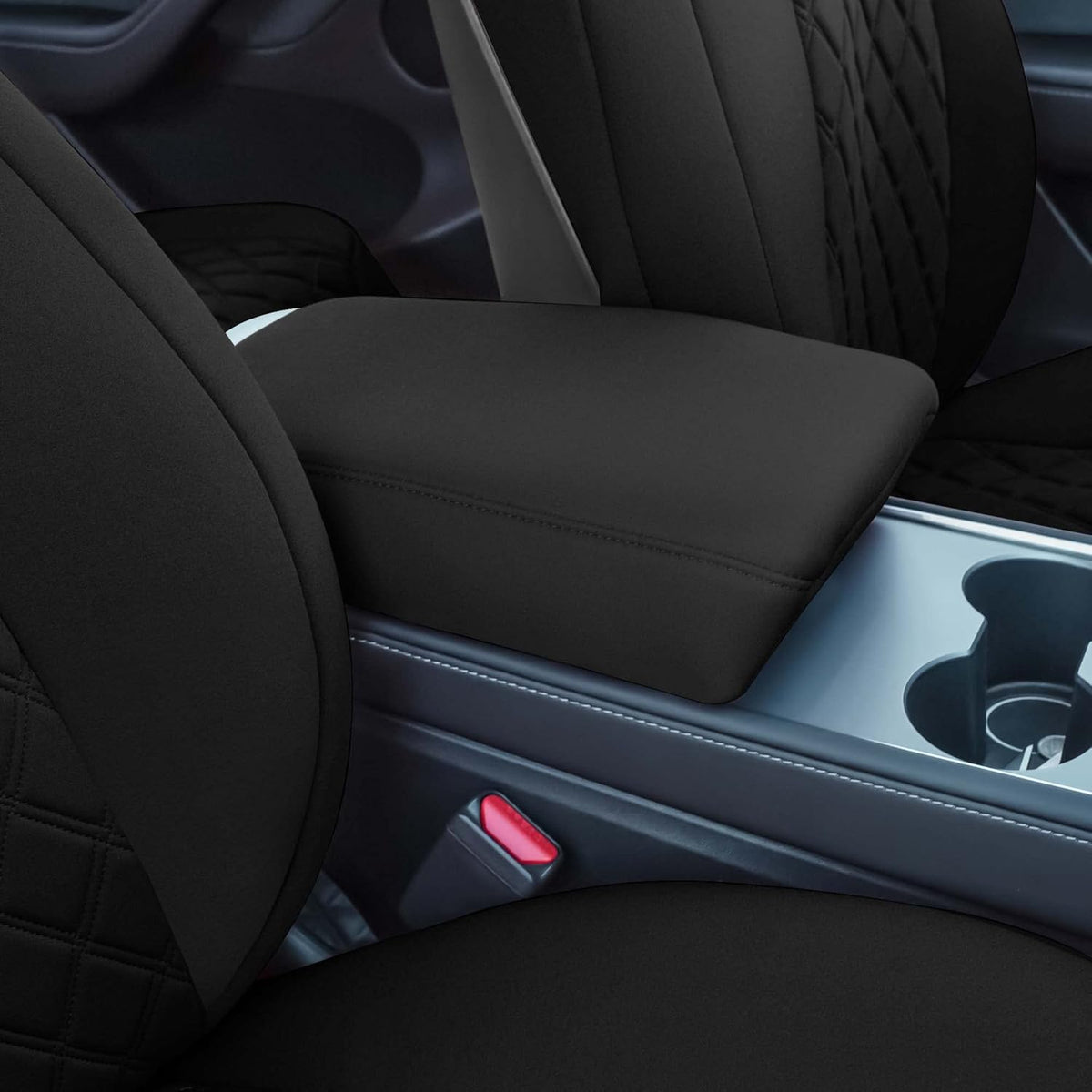 Black Neoprene Water Resistant Automotive Seat Covers Full Set P284179
