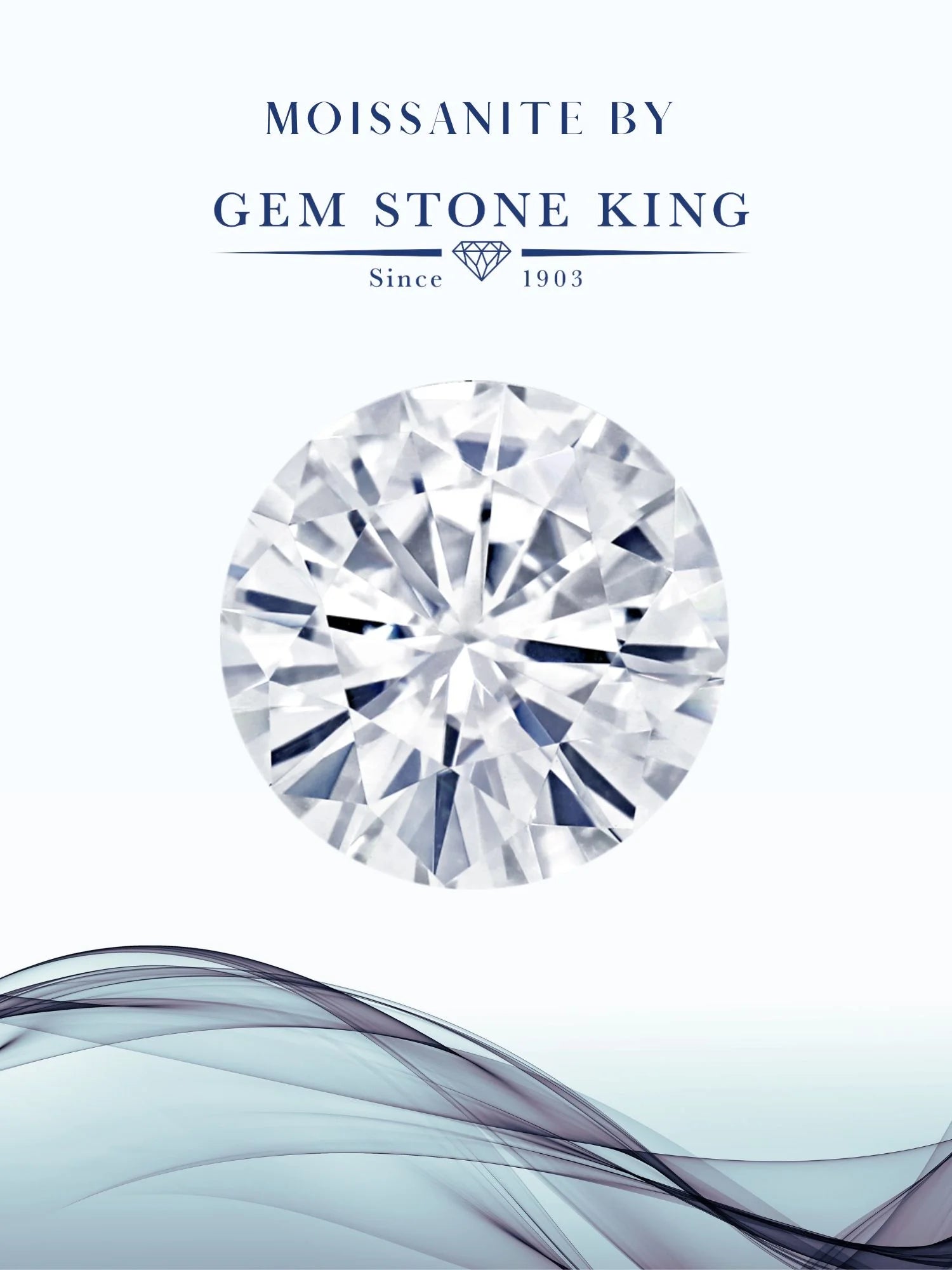18K Yellow Gold Plated Silver White Moissanite Stud Earrings (2.32 Cttw, Round 6MM) T580448