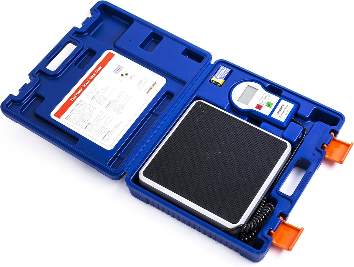 220lbs Digital Electronic Refrigerant Charging Weight Scales with Backlighting LCD Display, Carrying Case, Pack of 2 Z973