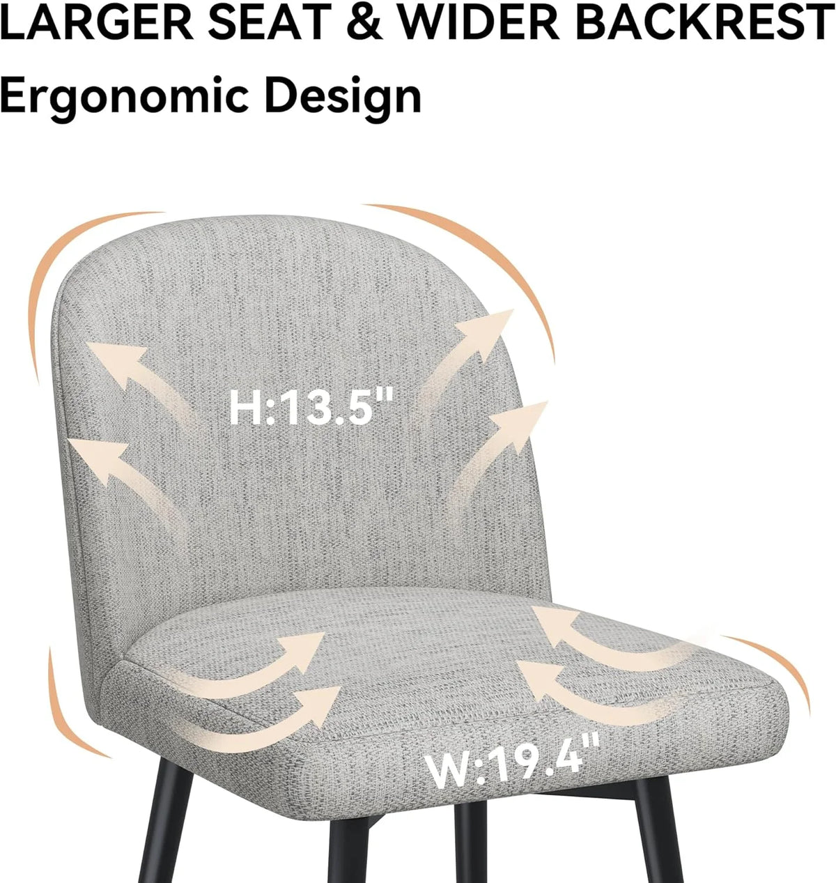 26 Inch Upholstered Bar Stools Set of 2 with Metal Legs Y538809