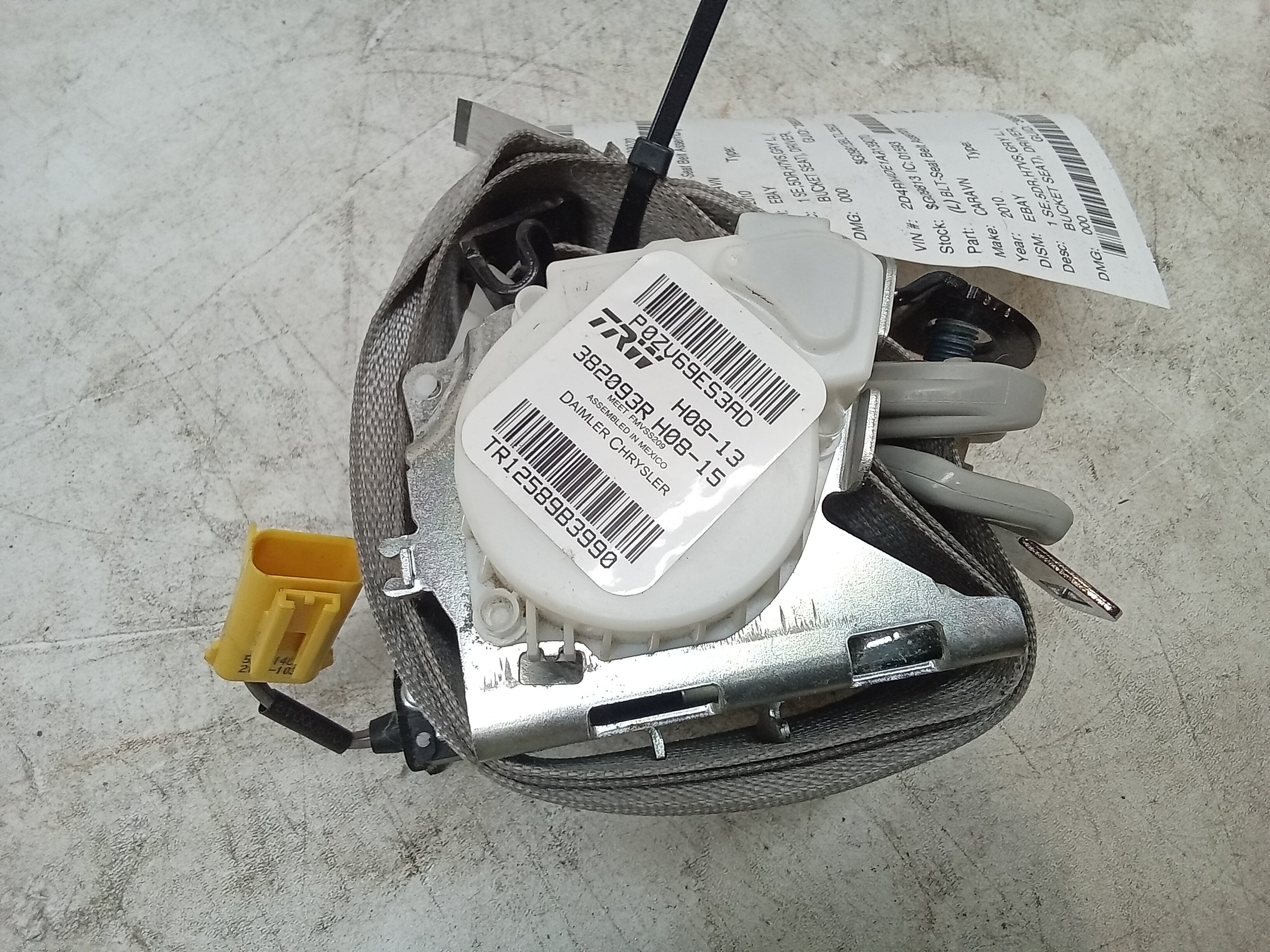 Front Left Driver Seat Belt Retractor Assembly G349