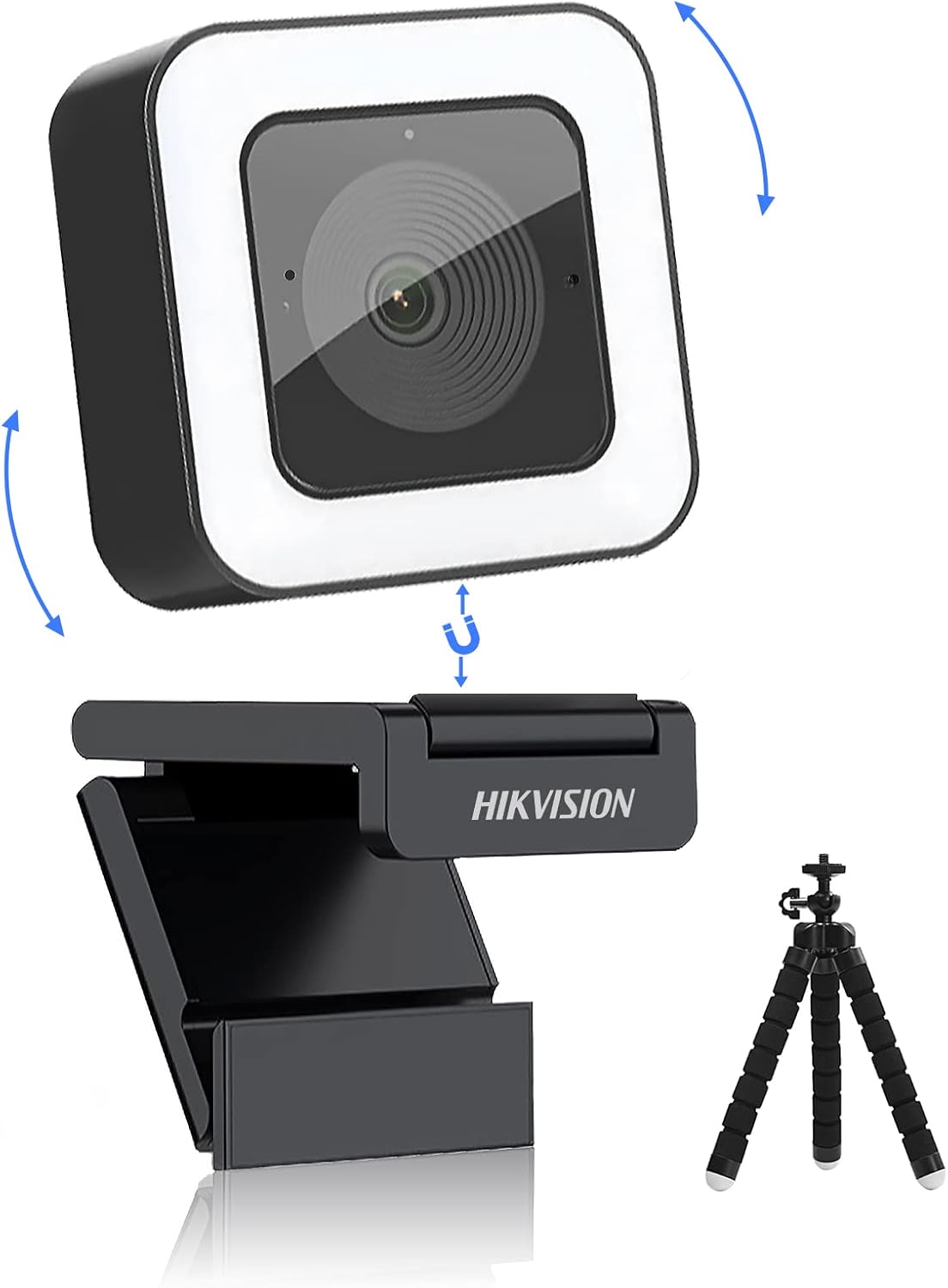 2K HD Webcam with Light Microphone, Autofocus, 30fps Type C USB2.0, with Tripod H369