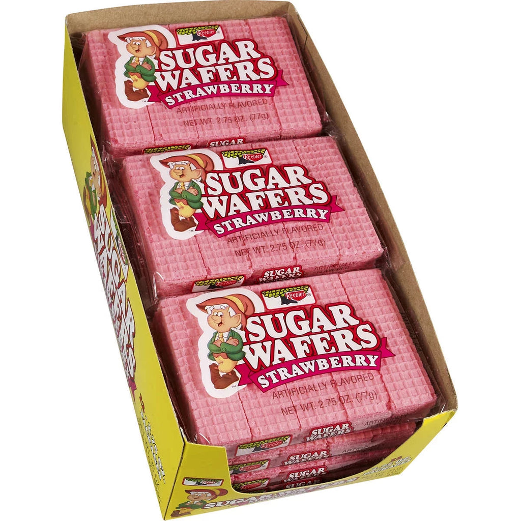 Sugar Wafers Strawberry 2.75-Ounce Packages (Pack of 12) U251