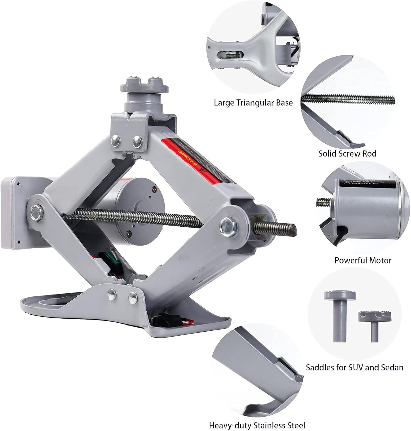 3 Ton 12V Electric Car Jack with Impact Wrench H7760
