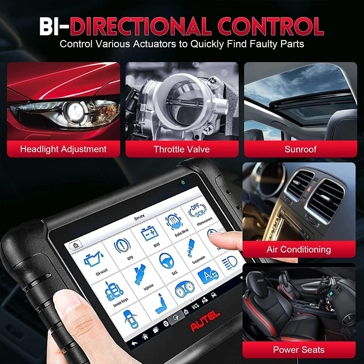 2023 New Bidirectional Scanner with Non-OBDII Adapter Kit F547804