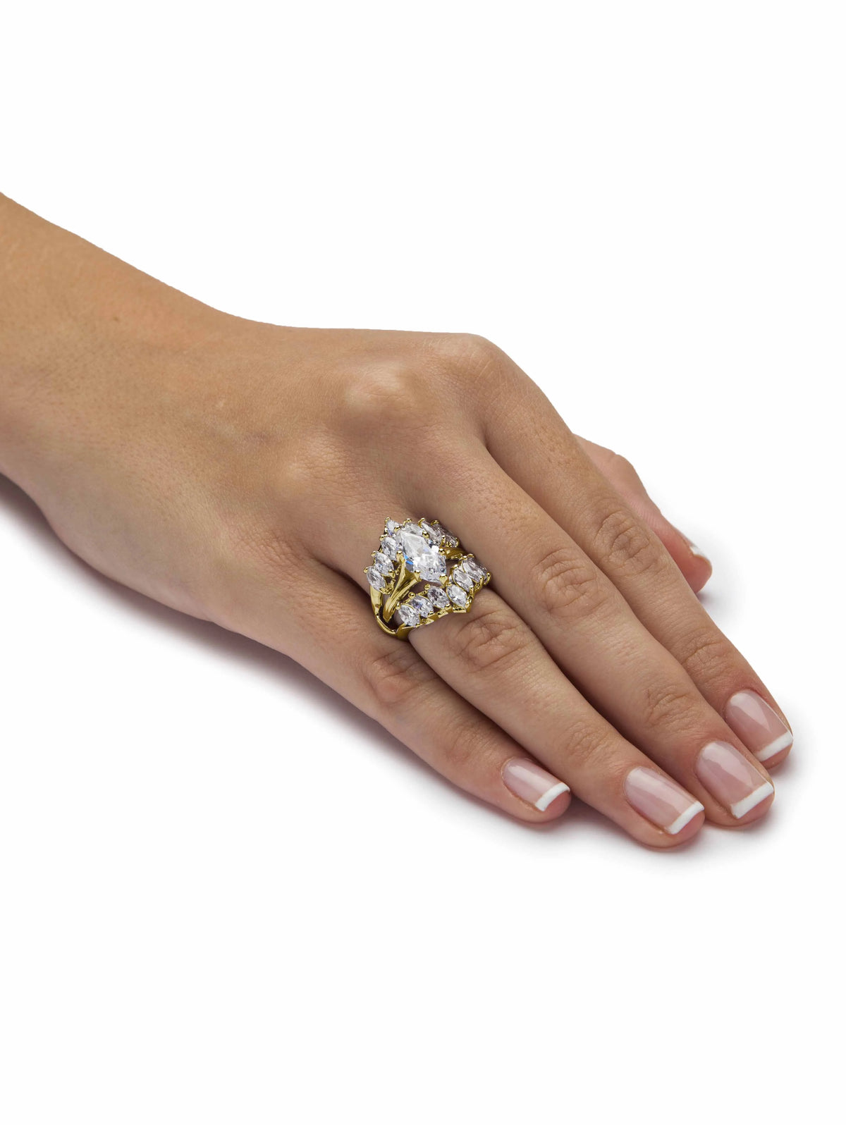 Marquise-Cut Cubic Zirconia Jacket Bridal Set 5.98 TCW W963789