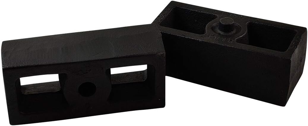 2 Rear Suspension Lift Solid Cast Iron Blocks with 11 Round Leaf Spring Axle U Bolts W228684