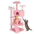 Dark Gray 54 Inches Cat Tree Tower with Scratching Post V752910