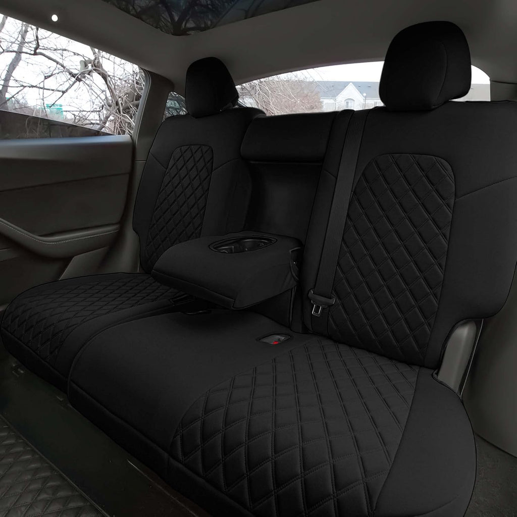 Black Neoprene Water Resistant Automotive Seat Covers Full Set P284179