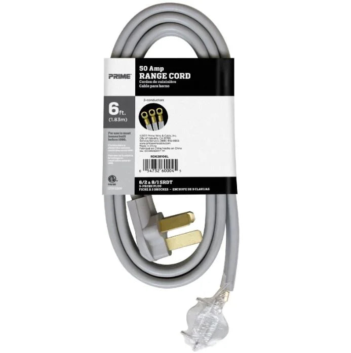 6 Feet 50 Amp 3-Wire Range Cord (5 Pack) O616