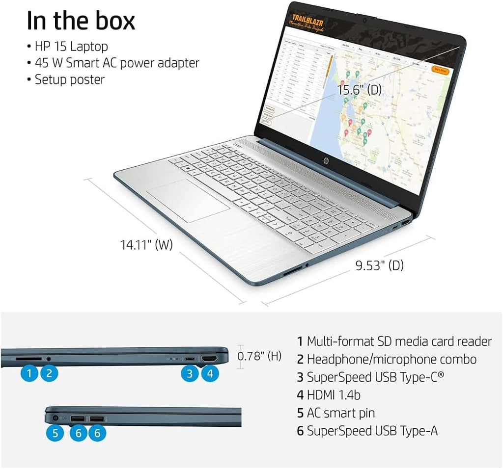 15.6" FHD Micro-Edge Laptop, AMD Ryzen 5 5500U, 8GB RAM, 512GB SSD K355297