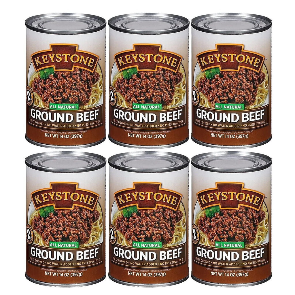 (12 Pack) Ground Beef 14 oz Can Fully Cooked L99334