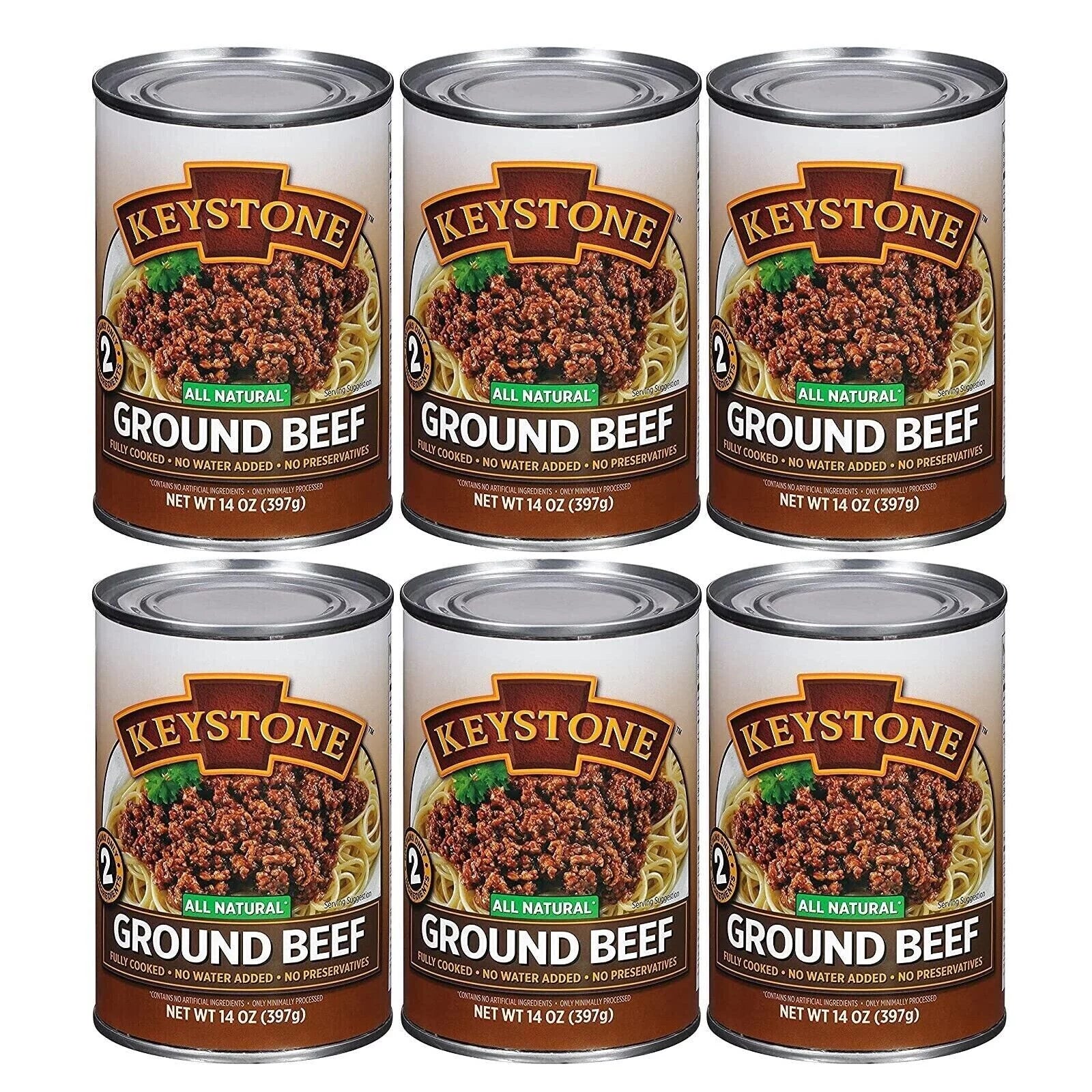 (12 Pack) Ground Beef 14 oz Can Fully Cooked L99334