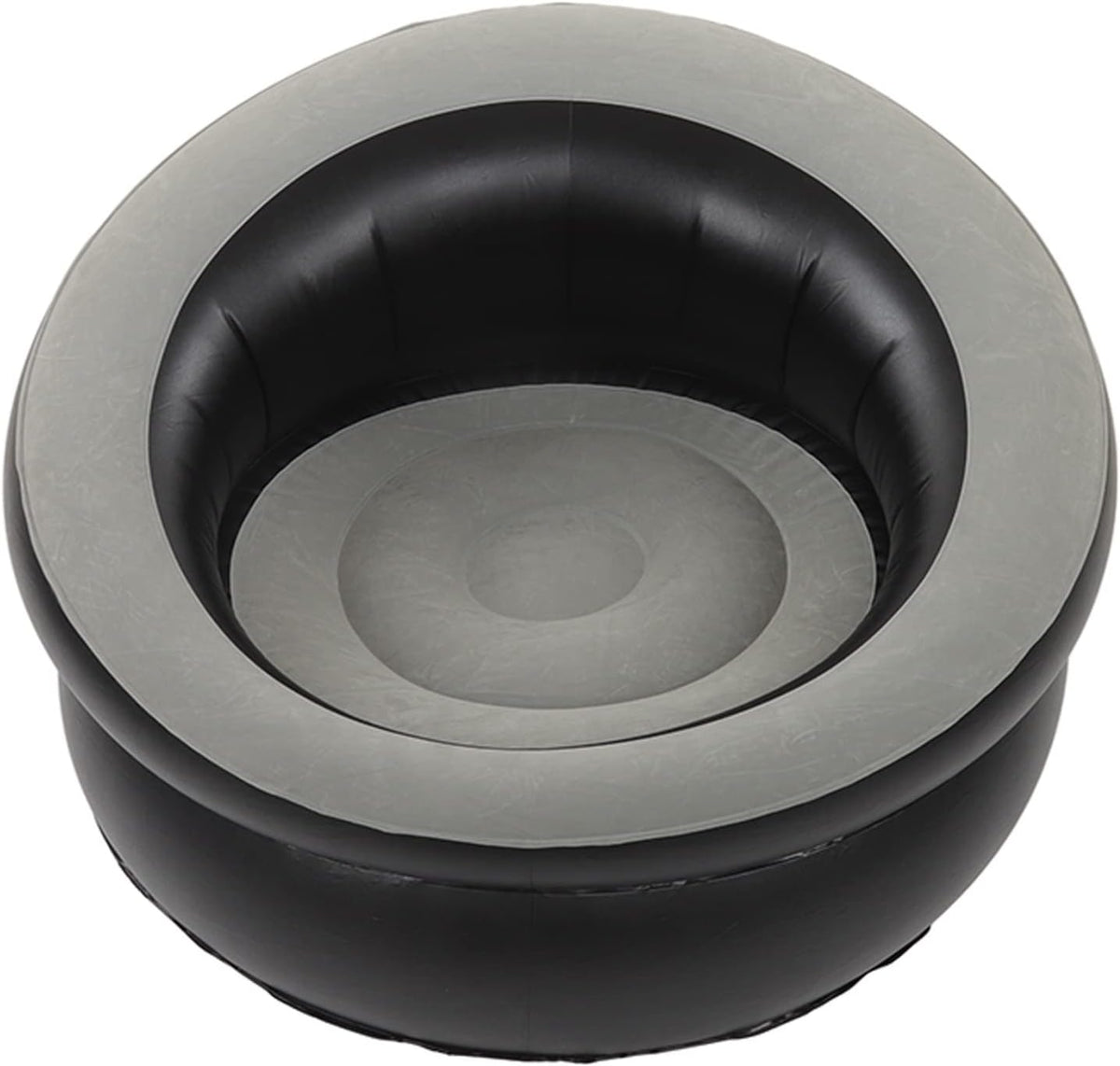 Inflatable Leisure Sofa Flocking Couch Air Chaise Lounge Grey L3633