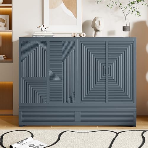 Gray Full Size Murphy Bed with Storage Drawer R619