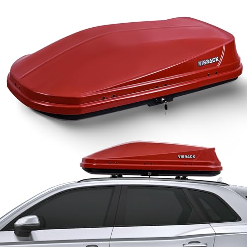 White 21 Cubic Feet Rooftop Cargo Box Carrier with Dual Side Opening G294