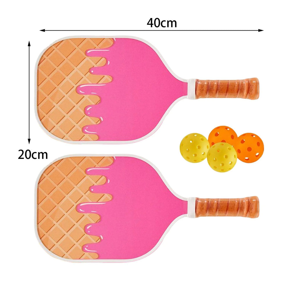 Pickleball Paddle Set with 4 Pickleballs Comfort Grips H521973