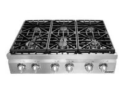 36 in 6 Hob Gas Cooktop Stainless Steel J179961