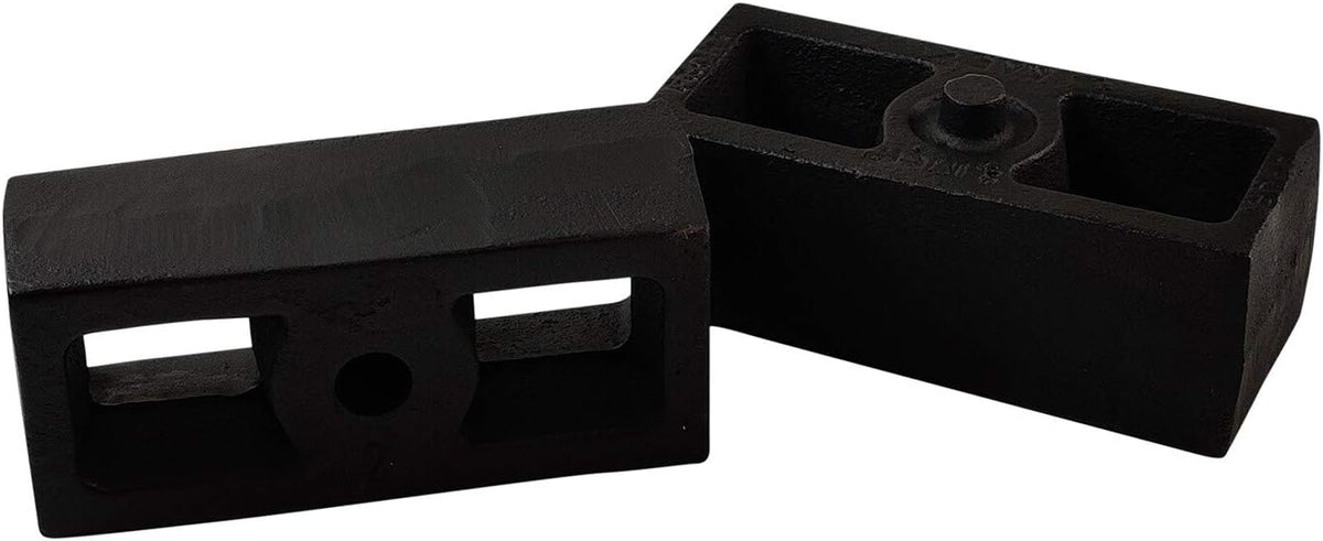 2 Rear Suspension Lift Solid Cast Iron Blocks with 11 Round Leaf Spring Axle U Bolts W228684