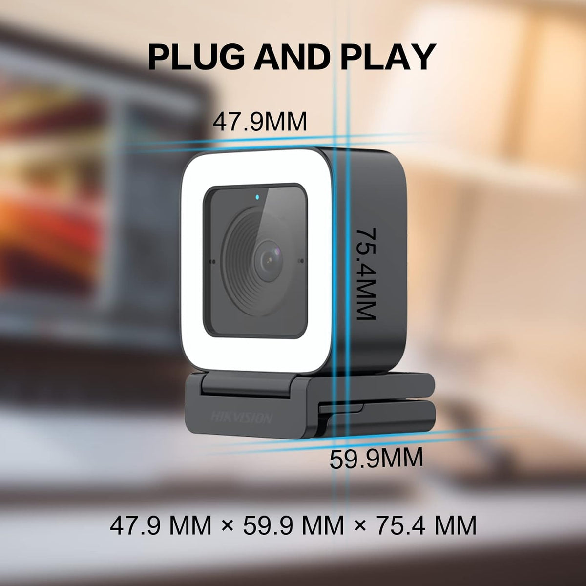 2K HD Webcam with Light Microphone, Autofocus, 30fps Type C USB2.0, with Tripod H369