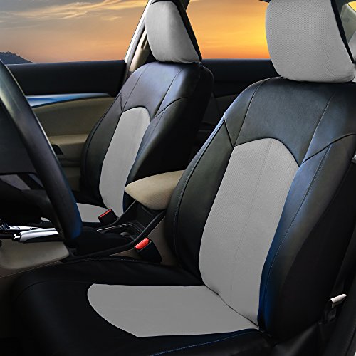 Beige PU Leather Car Seat Cover Full Set T603