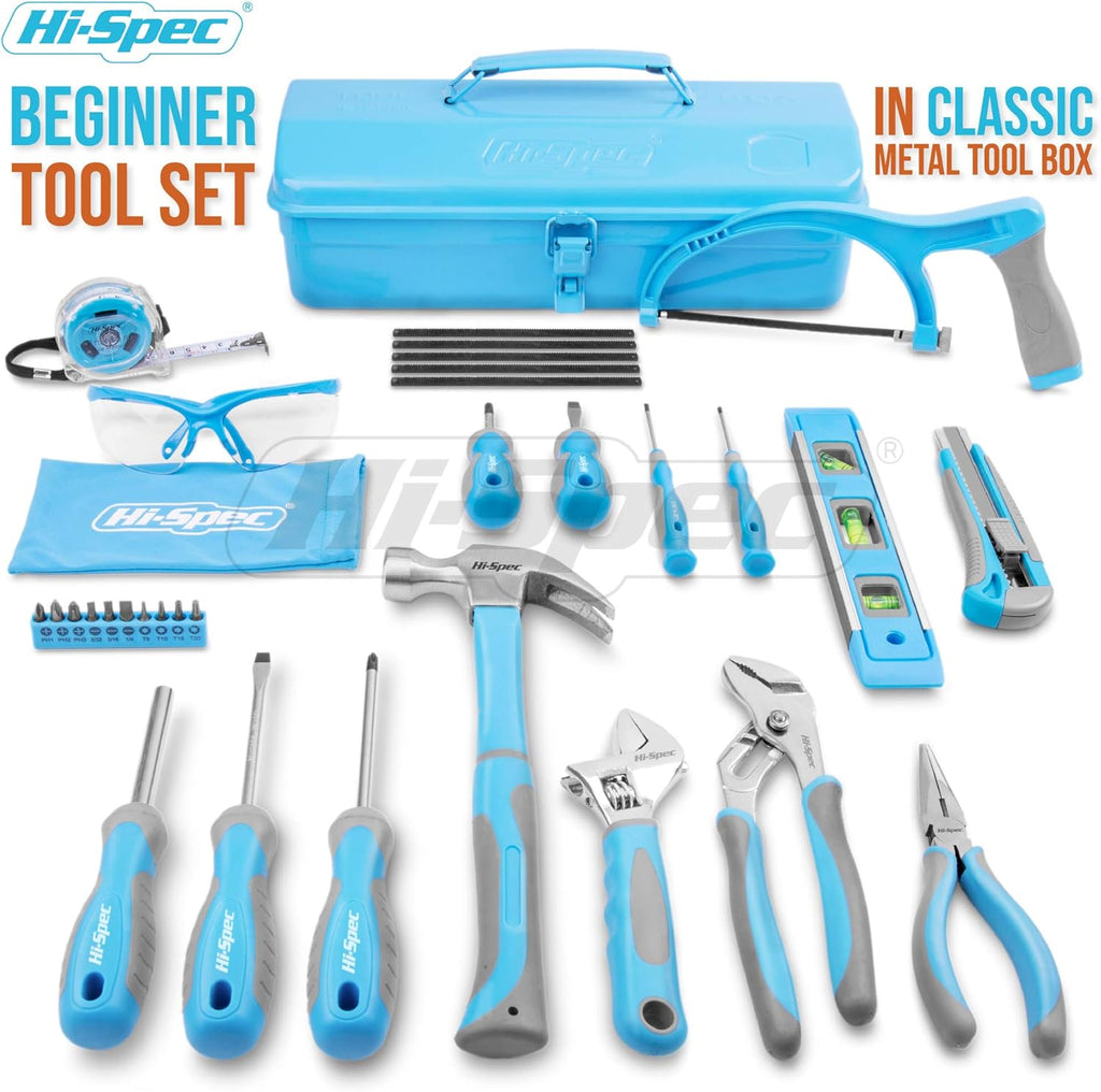 33 Piece Blue Tool Kit Set with Metal Box K41459