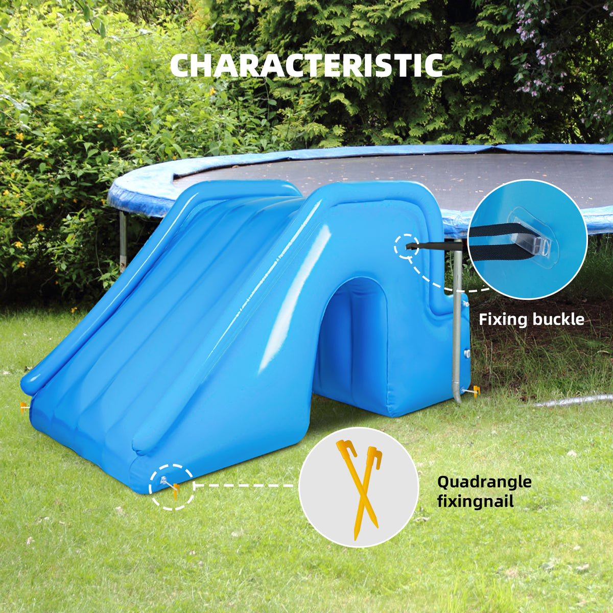 Inflatable Trampoline Slide Ladder for Kids X389391