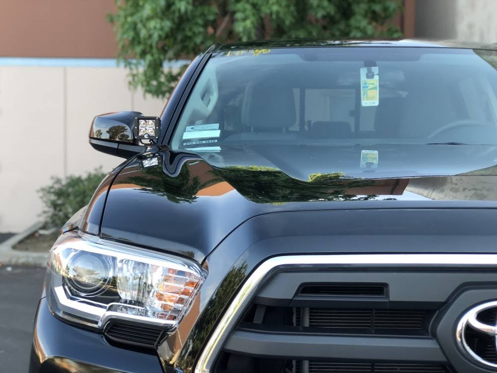 16-19 Toyota Tacoma Pillar/Ditch Mount Light Kit with 3in. C3 LED Flood Beam 12W Lights L745519