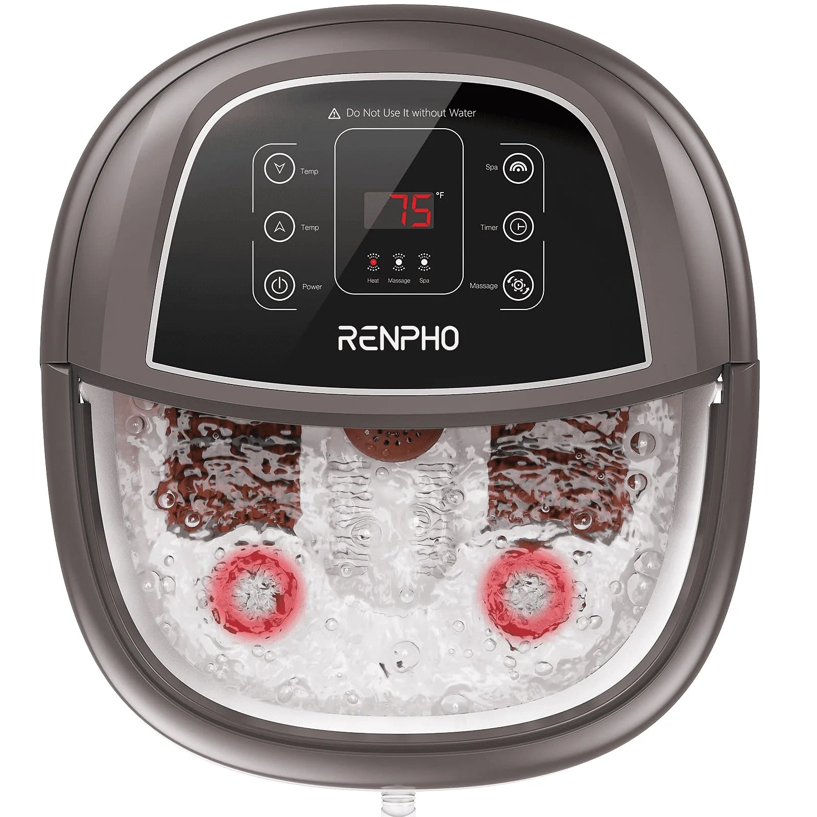 Foot Spa Bath Massager with Heat Bubbles Massage F8573