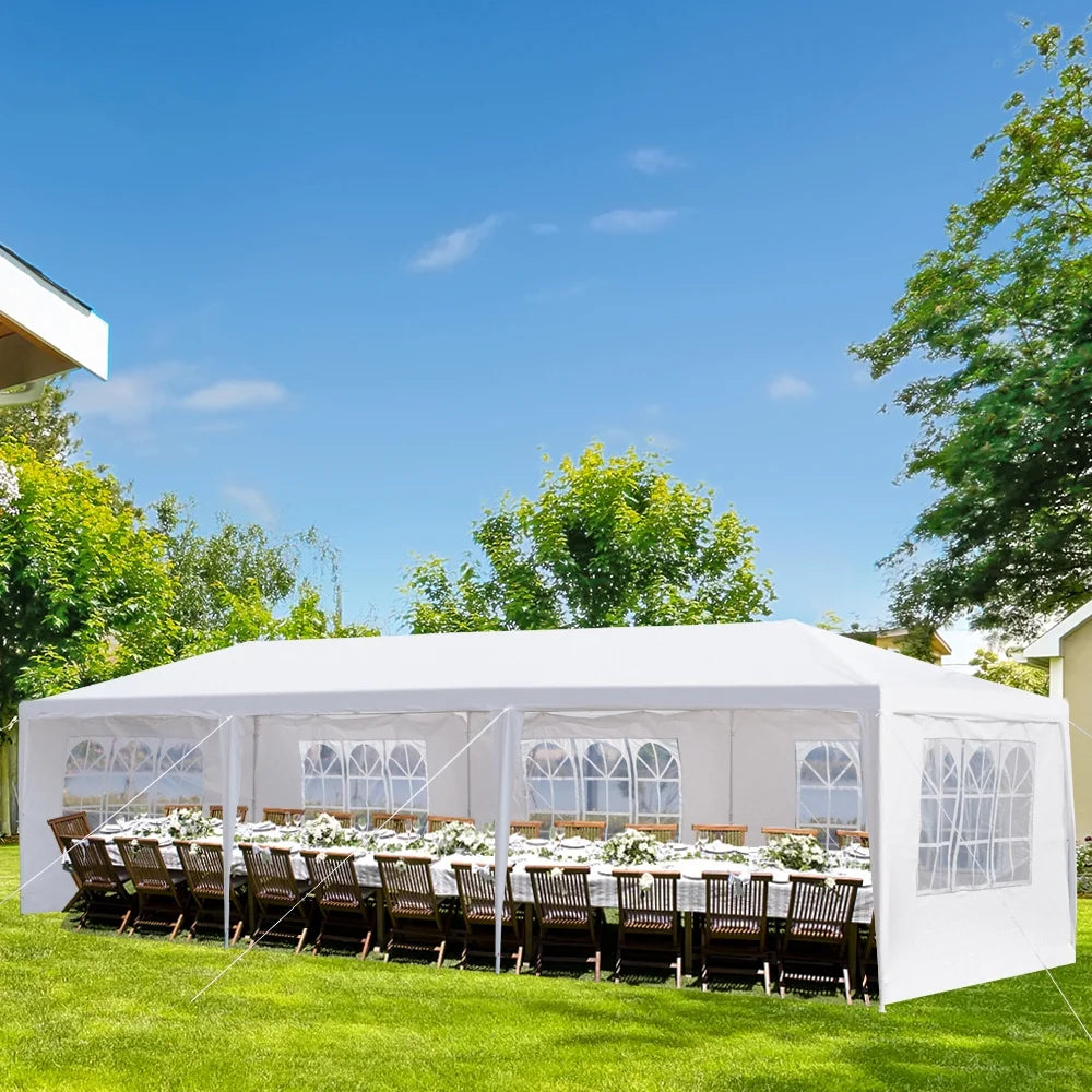 3 * 9m Waterproof PE Cloth Pergola with Iron Frame D280