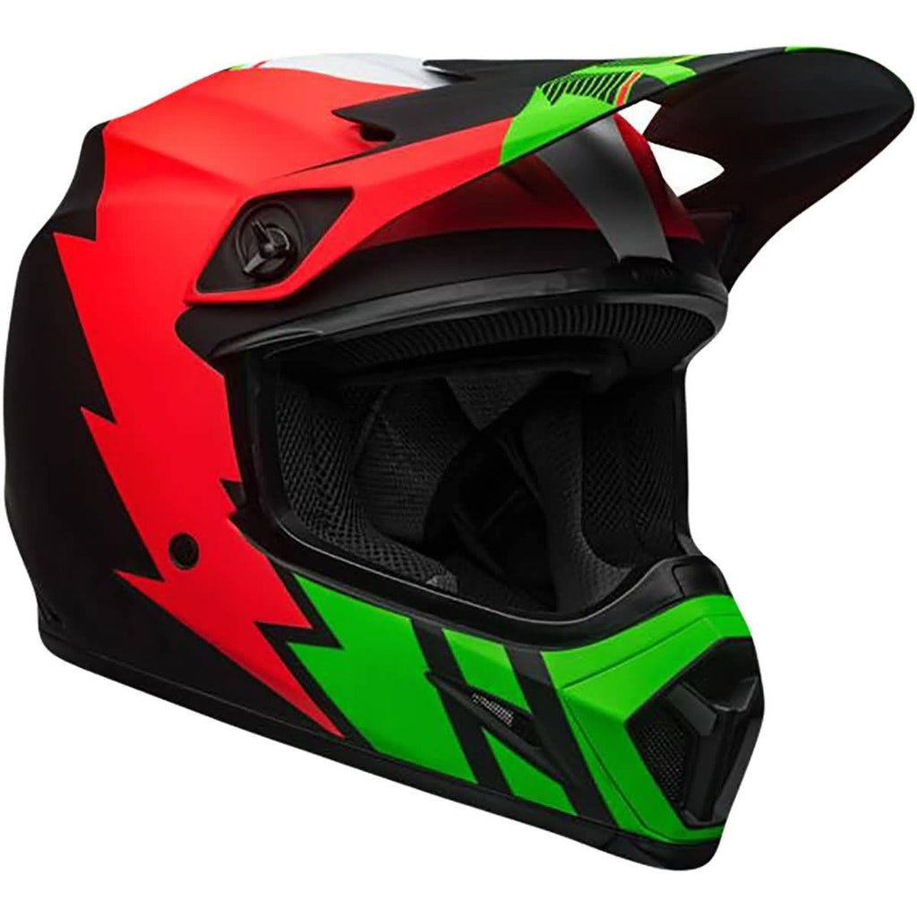 Bell MX-9 MIPS Strike Helmet Infrared/Green/Black M H607