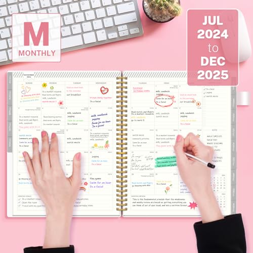 Pink 18-Month Monthly Planner, 8.5" x 11", Spiral Binding T9262