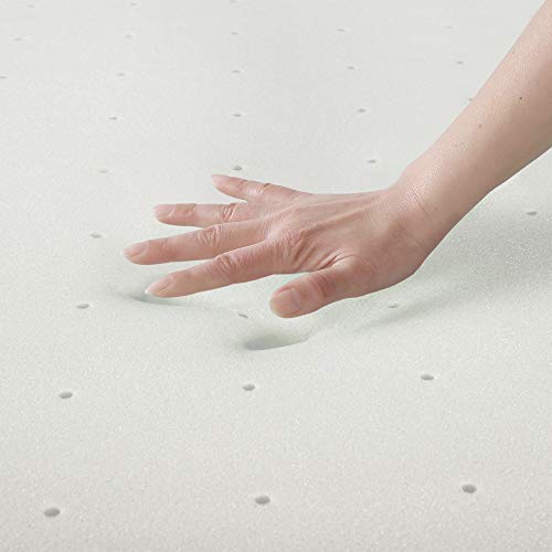 2.5 Inch Ventilated Memory Foam Mattress Topper Short Queen White E508491