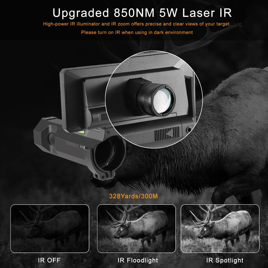 DIY Digital Night Vision Scope with Camera and 5.8 1080P HD Display Screen V39440
