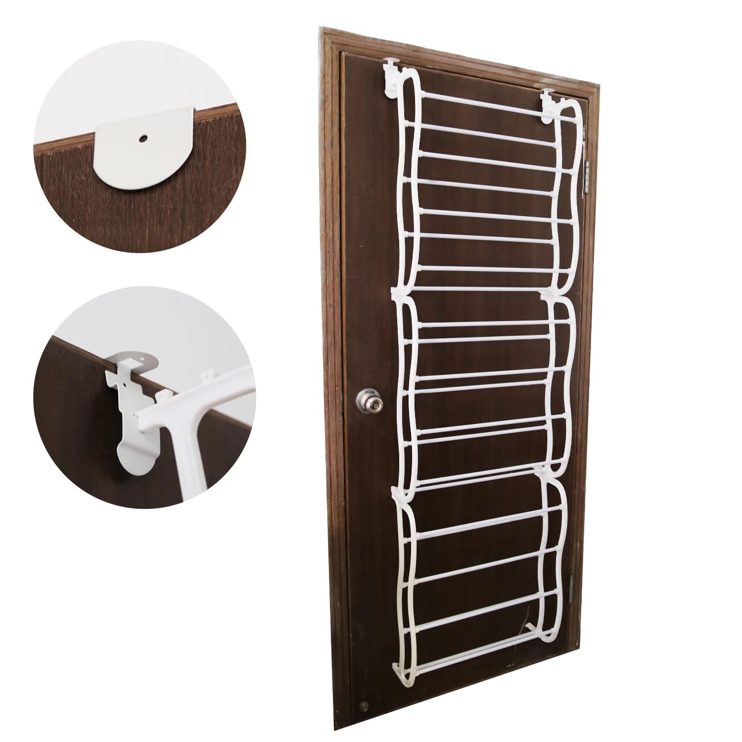 White 12-Tier Wall Hanging Shoe Organizer S95312