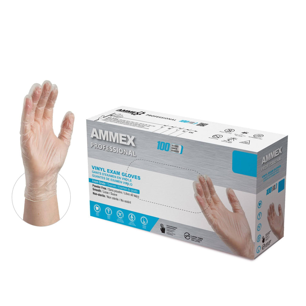 Clear Vinyl Exam Disposable Gloves (Case of 1000) E47911