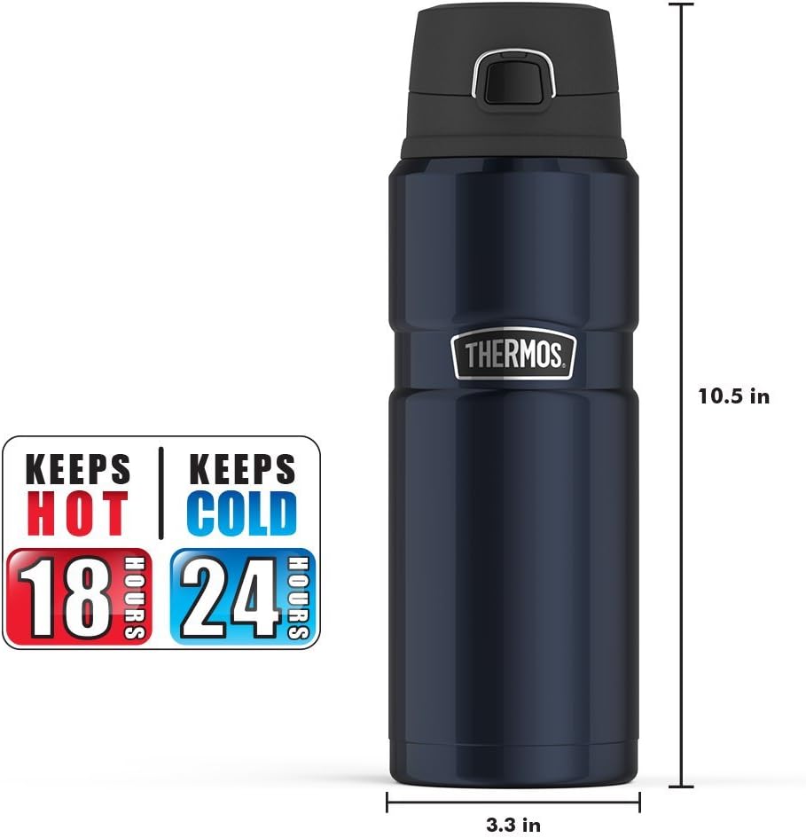 24 Ounce Midnight Blue Vacuum-Insulated Stainless Steel Drink Bottle X21485