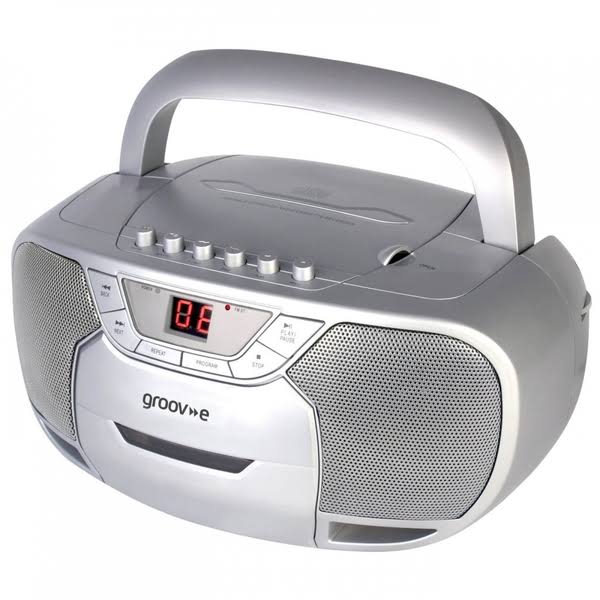 Silver Portable CD & Cassette Player with Radio U3065