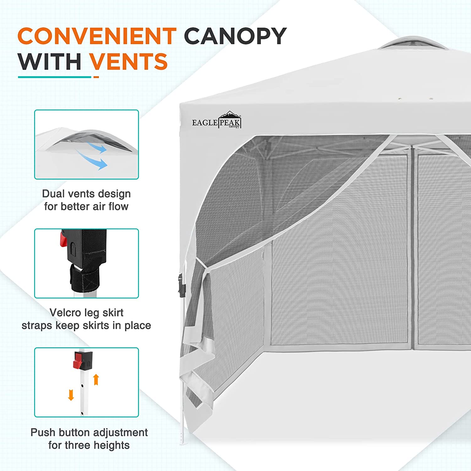 10' x 10' Pop Up Canopy Tent with Mosquito Netting and Wheeled Carrying Bag O93482