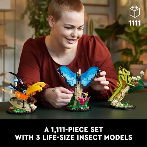 LEGO Ideas The Insect Collection with Blue Morpho Butterfly, Hercules Beetle and Chinese Mantis Display Models H6267