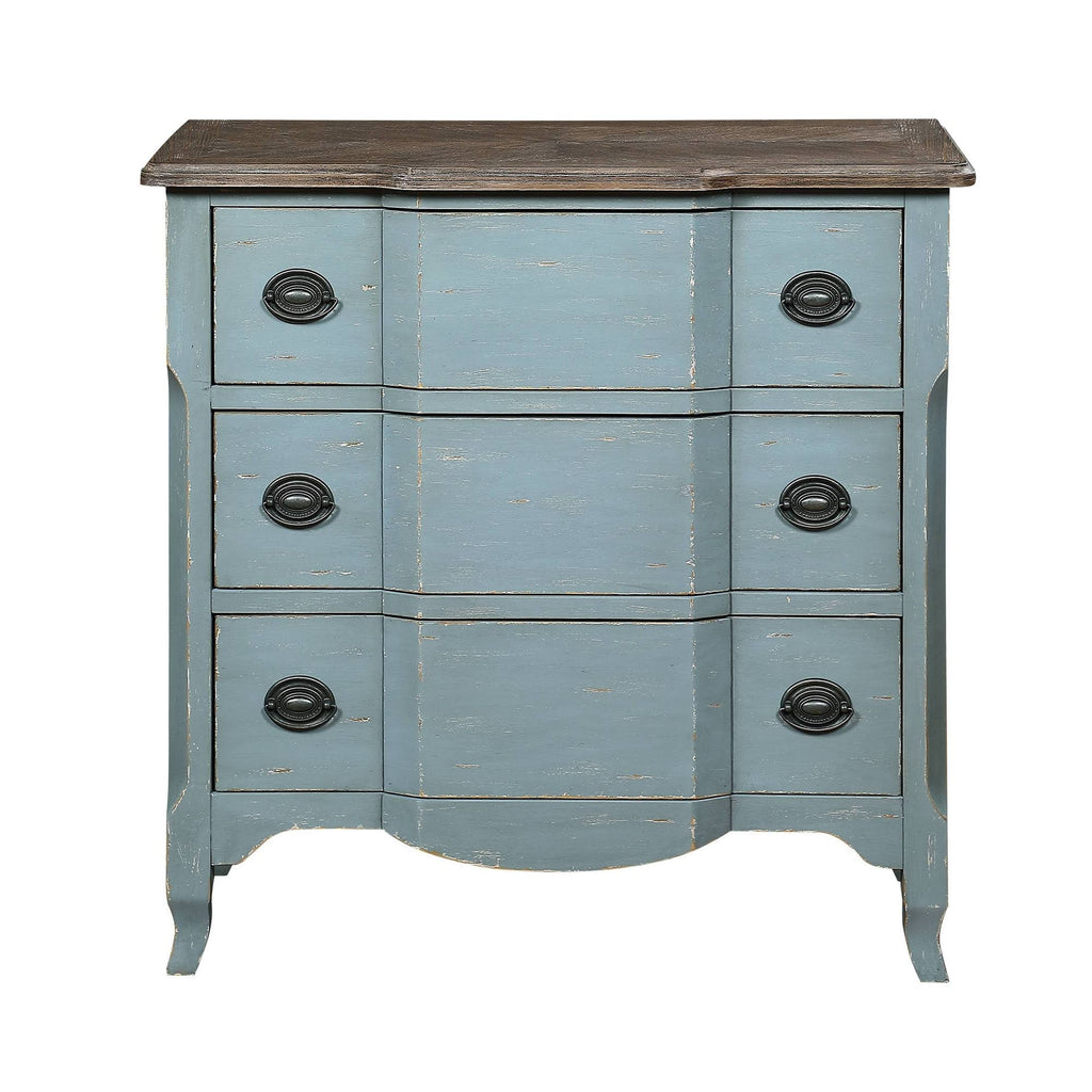 Blue 3 Drawer Chest H658